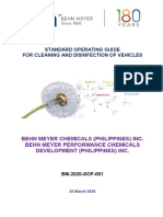 Standard Operating Guide For Cleaning and Disinfection of Vehicles