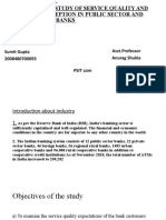 Comparative Study of Service Quality and Customer Perception in Public and Private Sector Banks