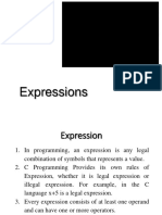 Lecture Slide of Expression in C Program