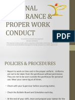 PP - Personal Appearance & Proper Work Conduct