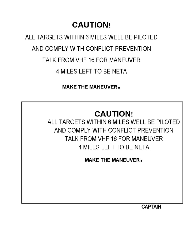 Conflict Prevention Maneuver Alert | PDF