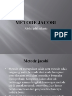 METODE JACOBI OPTIMAL