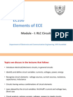 EC100 Elements of ECE: Module - I: RLC Circuits