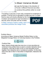 Markowitz Mean Variance Model