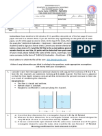 14ENV212 Hydraulics - FINAL EXAM