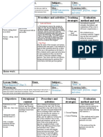 Unit 7 Grade 08 Lesson Plan