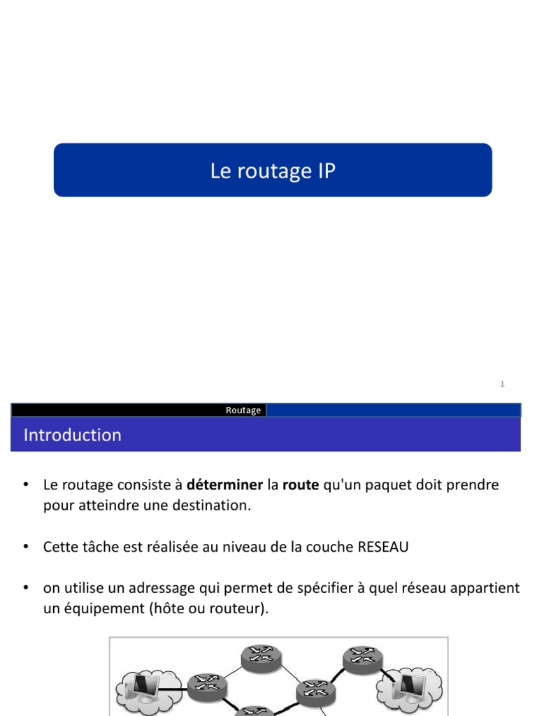Le routage IP et ses mécanismes | PDF | Adresse IP | Routage