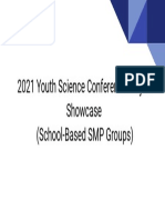 2021 Youth Science Conference Project Showcase (School-Based SMP Groups)