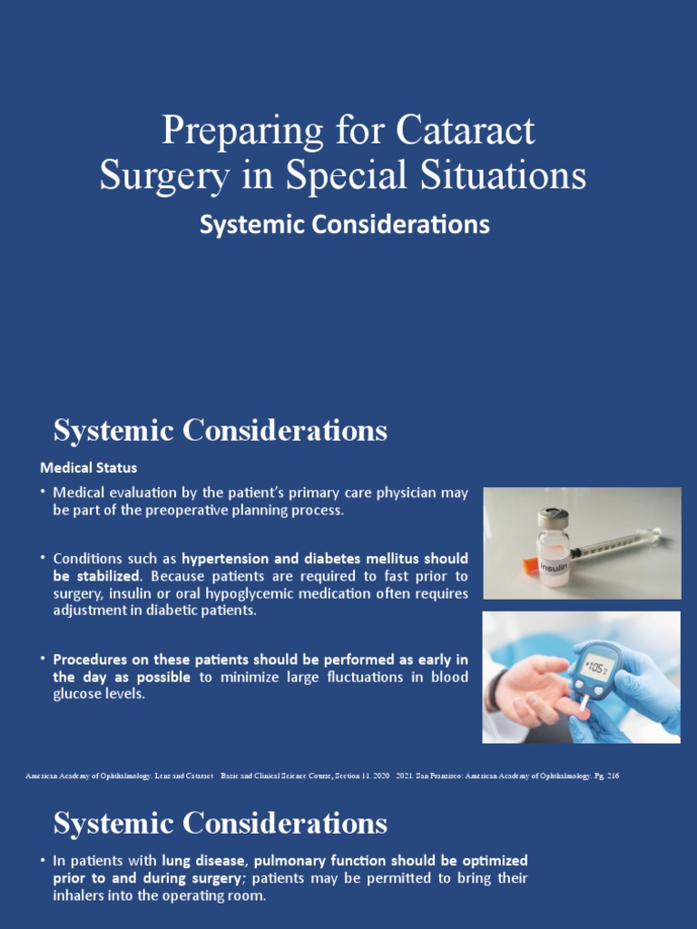 Cataract Surgery: Preoperative Systemic Considerations | PDF ...