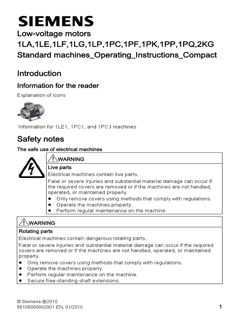 Siemens' Motor Handbook PDF Bearing (Mechanical) Insulator