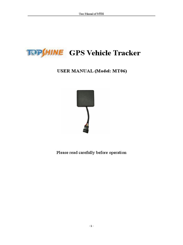 MT06 GPS Tracker User Manual | PDF | General Packet Radio Service | Gsm