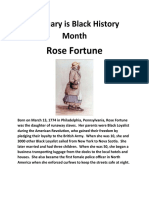 Black History Month - Rose Fortune