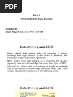 Unit 2 - Introduction of Data Mining