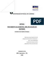 Artigo: Tratamento Da Diabetes: Uma Aplicação de Matrizes: Universidade Estadual de Londrina