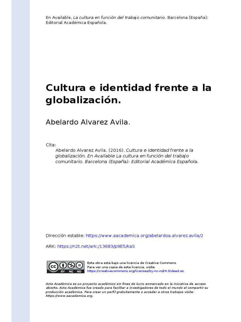 Cultura e identidad en la globalización | PDF | Globalización | Sociedad