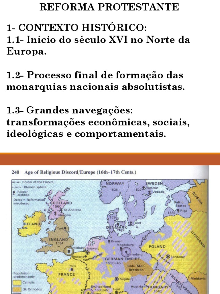 A Reforma Protestante e suas Consequências na Europa do Século XVI ...