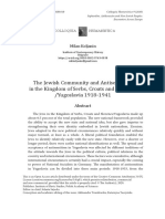 The Jewish Community and Antisemitism in The Kingdom of Serbs, Croats and Slovenes /yugoslavia 1918-1941