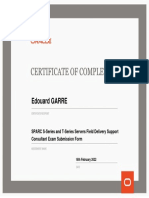 Course - Certificate - SPARC S-Series and T-Series Servers Field Delivery Support