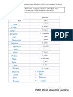 Match Spanish vocabulary words to English definitions