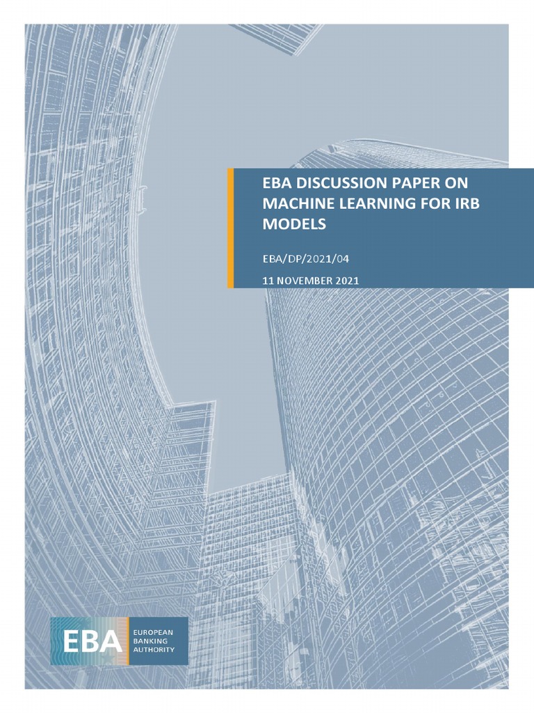 Discussion Paper On Machine Learning For IRB Models | Download Free PDF ...