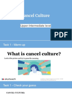 Cancel Culture: Upper-Intermediate Level