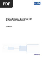 DigitalPersona Biometric SDK - Platform Guide For Windows