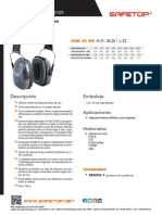 Protector Auditivo Lightning SNR 30 DB Safetop Ref. 83101 0