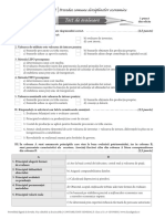 Capitolul I Procedee Comune Disciplinelor Economice - Fisa 1 - Test