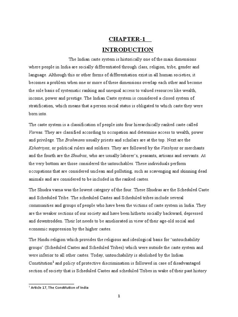 Indian Caste System and Scheduled Castes | PDF | Caste | Dalit