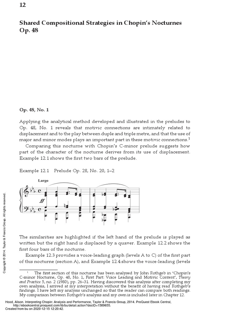 Which Describes Chopin's Compositional Output