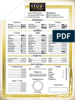 Attributes: Name: Player: Chronicle: Nature: Demeanor: Essence: Affiliation: Sect: Concept