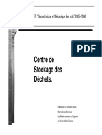 Centre de Stockage Des Déchets: COURS DE MAGISTER 'Géotechnique Et Mécanique Des Sols'' 2005-2006