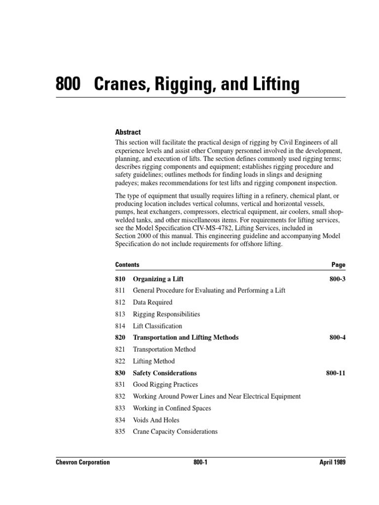 Cranes and Rigging Guidelines | PDF | Crane (Machine) | Elevator
