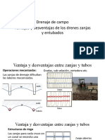 Ventajas y desventajas de drenaje por zanjas vs tubos