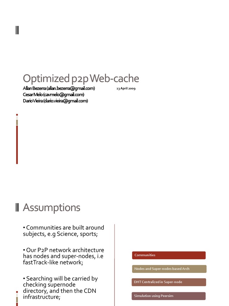 Peersim Simulation for P2P Caching | PDF | Peer To Peer | Cache (Computing)