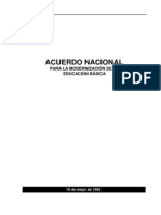 ACUERDO NACIONAL Para La Modernizacion de La Educacion Basica