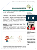 Formacion Pedagogica - PLANEACIÓN PEDAGÓGICA DE PROYECTOS FORMATIVOS Y GUIAS DE APRENDIZAJE SENA