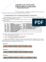 Planejamento Classes Regulares e Avançadas