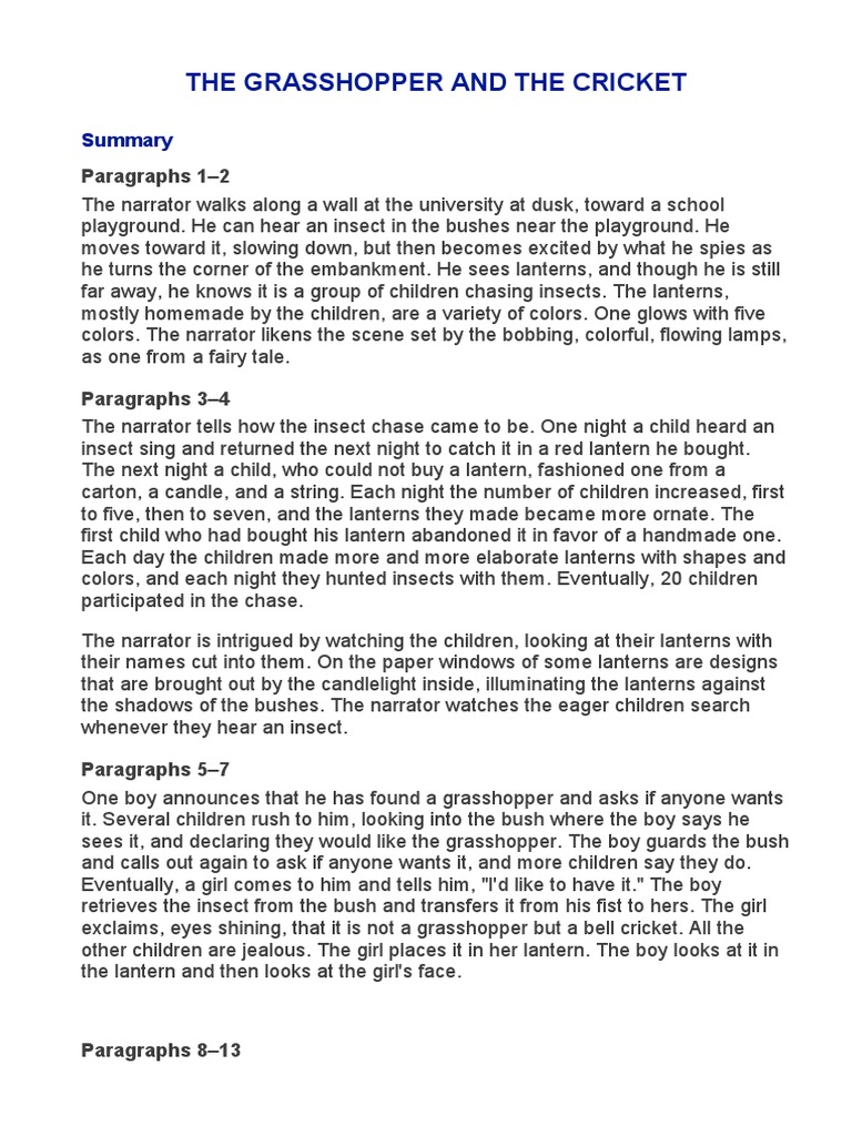 and Bell Cricket Insights PDF Narration Idea
