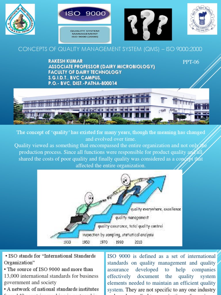 6th PPT On QMS ISO 9000 | PDF | Iso 9000 | Quality Management