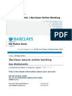 See Statements - Barclays Online Banking