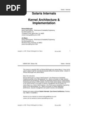 Solaris Internals | PDF | Thread (Computing) | Scheduling (Computing)