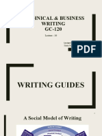 Technical & Business Writing GC-120: Lecture - 10