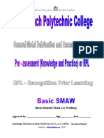 Pre-Assesment Basic SMAW