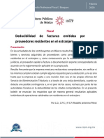 Deducibilidad de Facturas Emitidas Por Proveedores Residentes en El Extranjero