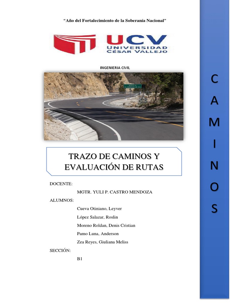 Trazado de Rutas en Ingeniería Civil | PDF | La carretera | Cantidades ...