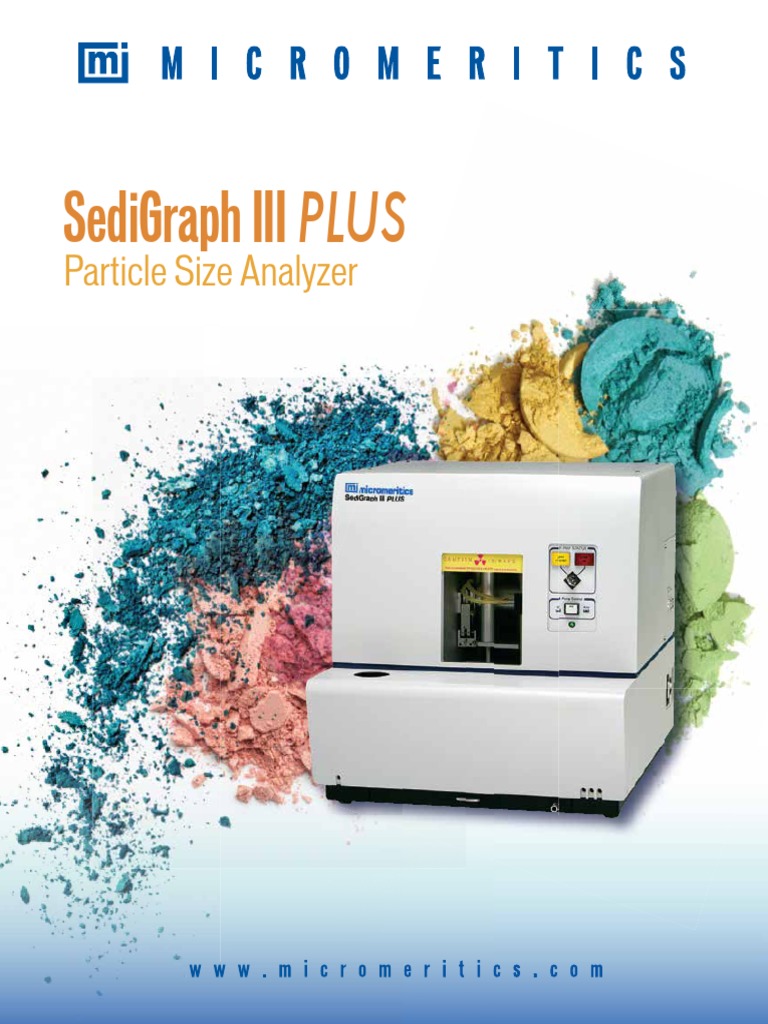 Sedigraph Iii: Particle Size Analyzer | PDF | Porosity | Particle Size Distribution