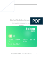 Tokencard/Token Platform Whitepaper V1.0.5: David Hoggard, Mel Gelderman and Peter Vessenes April 4, 2017