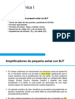 Electrónica I - Amplificadores de Pequeña Señal BJT