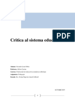 Crítica Al Sistema Educativo